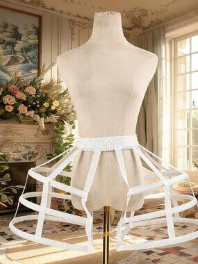 Victorian Hoop White Skirt